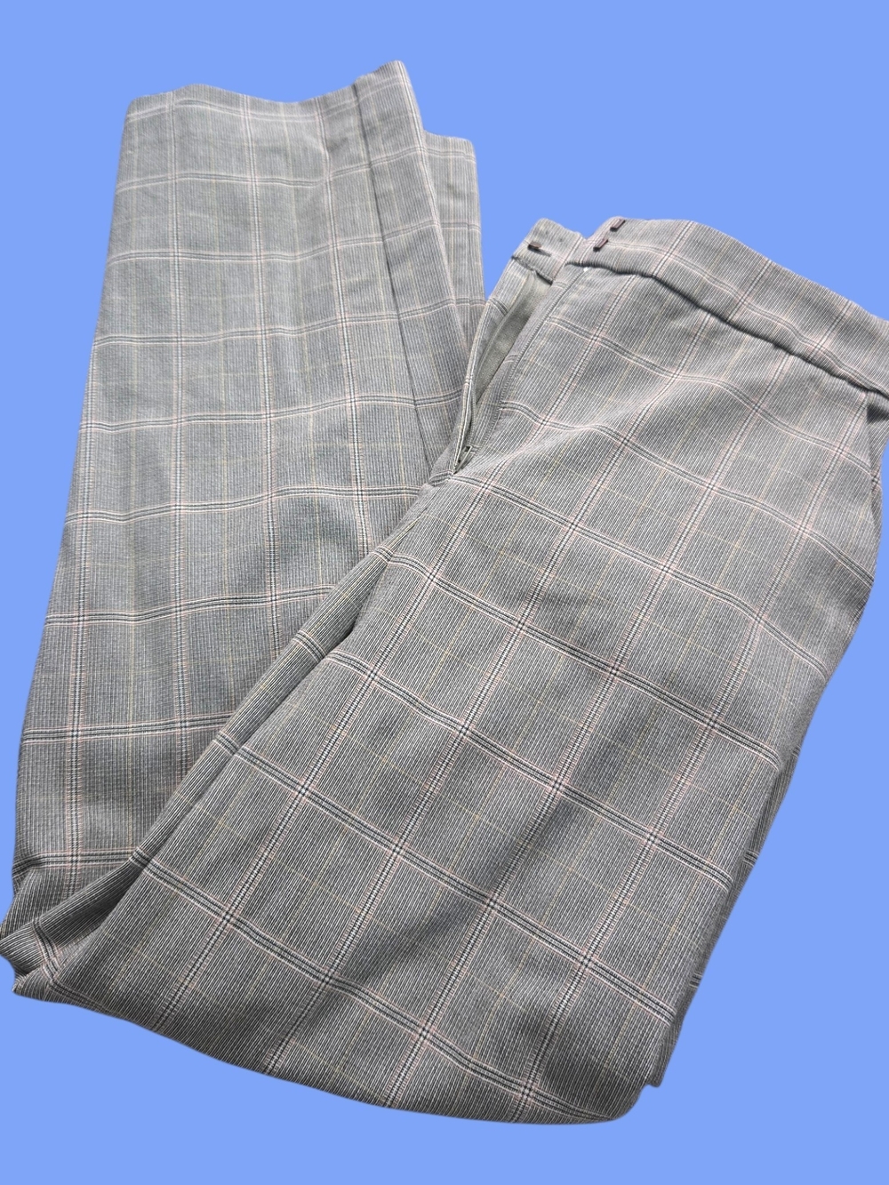 Gray Plaid Dress Pants